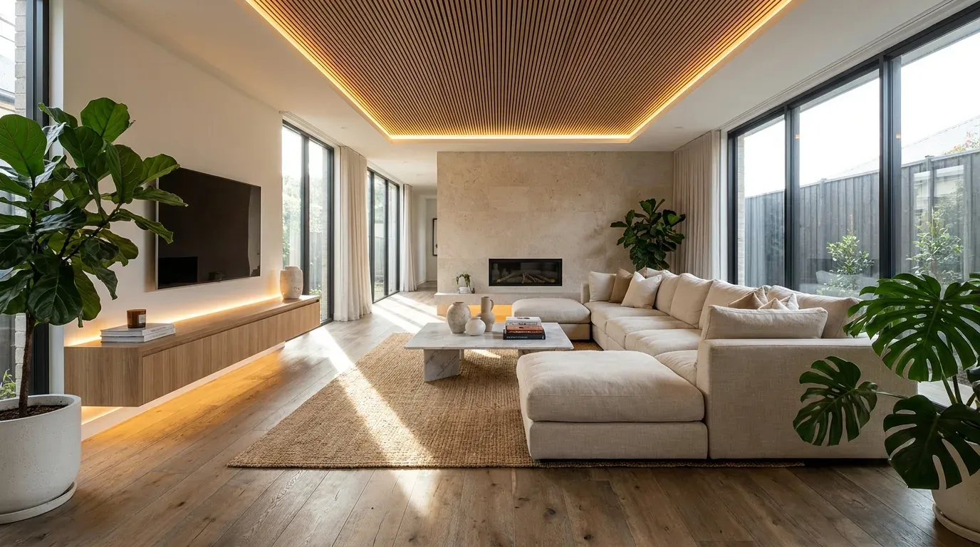 Séjour après rénovation — projet visualisé en 3D