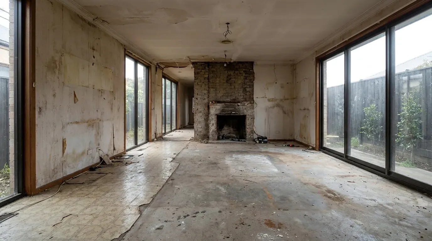 Séjour avant rénovation — état existant