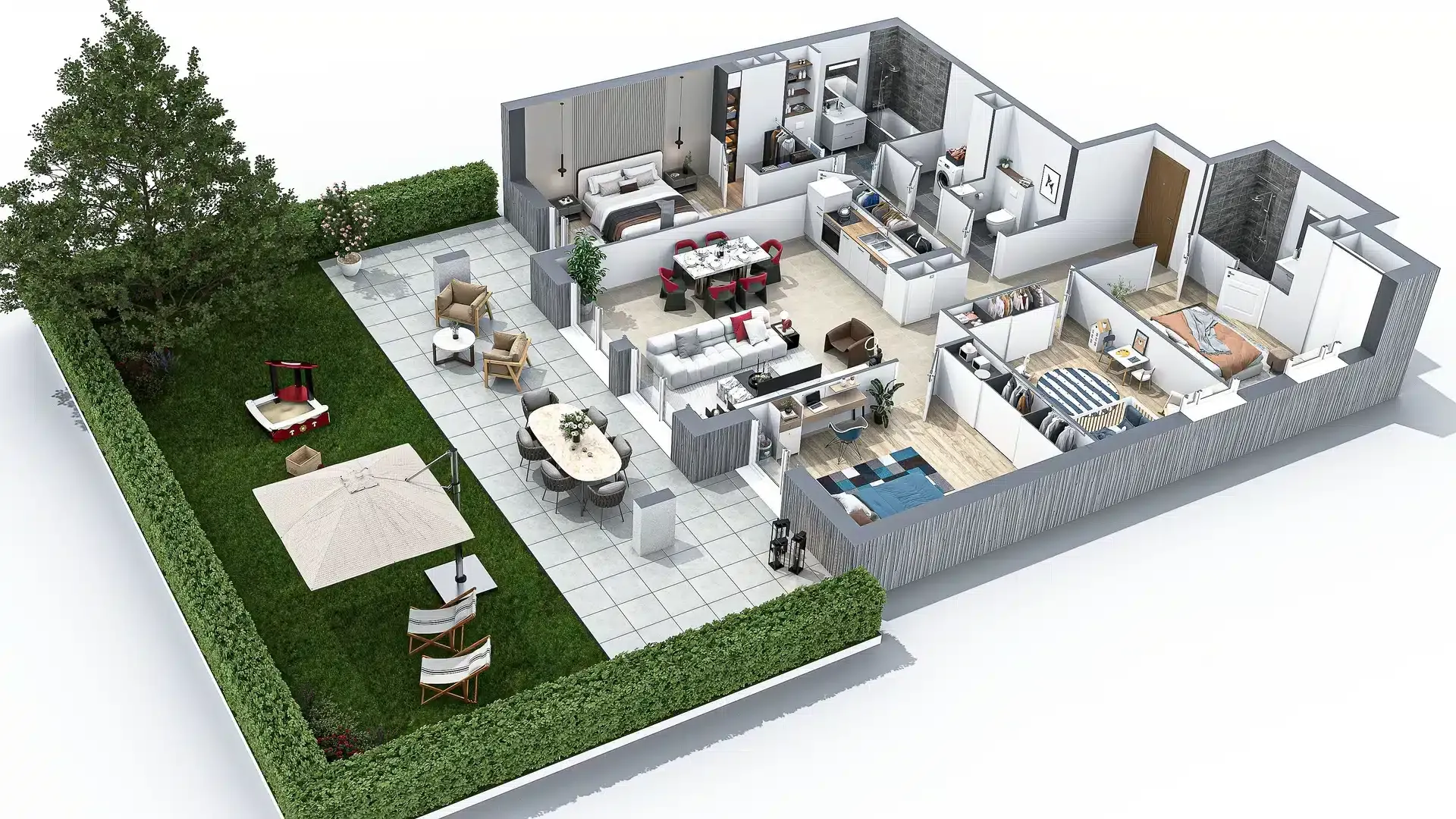 F001 T5 — 14 plans 3D réalisés