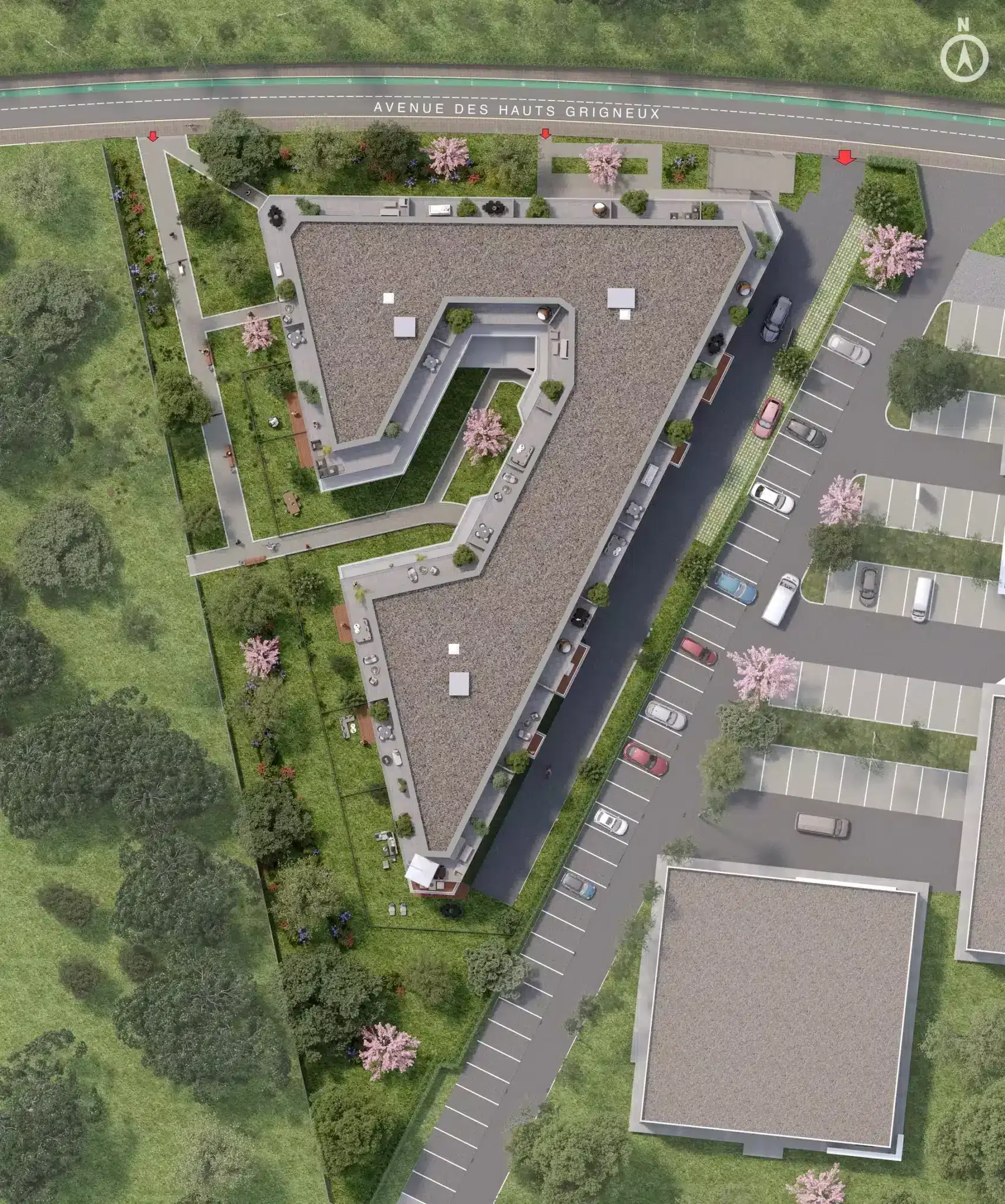 Avenue des Hauts Grigneux — Bihorel — 6 plans de masse réalisés