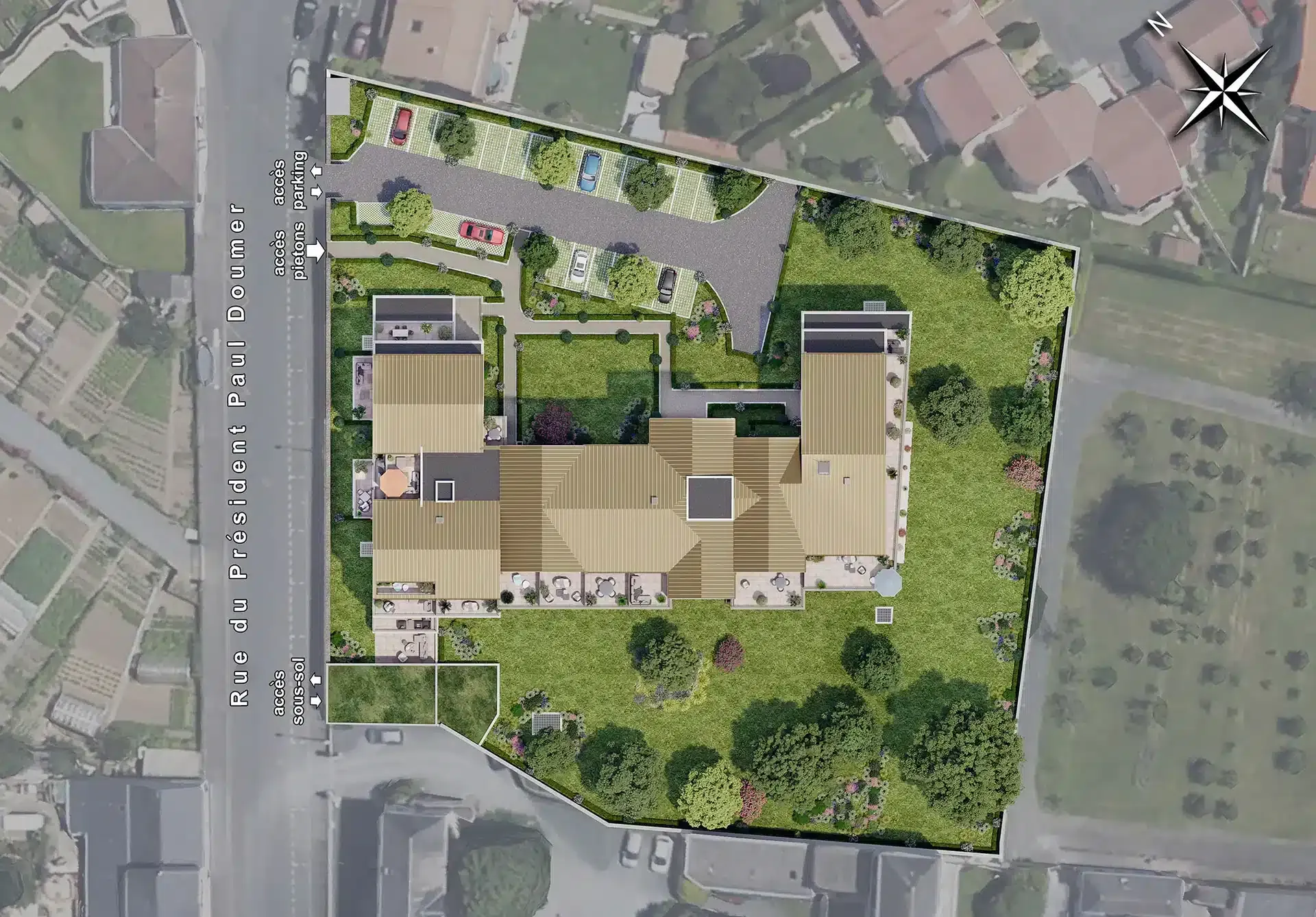 Rue du Président Paul Doumer — 6 plans de masse réalisés