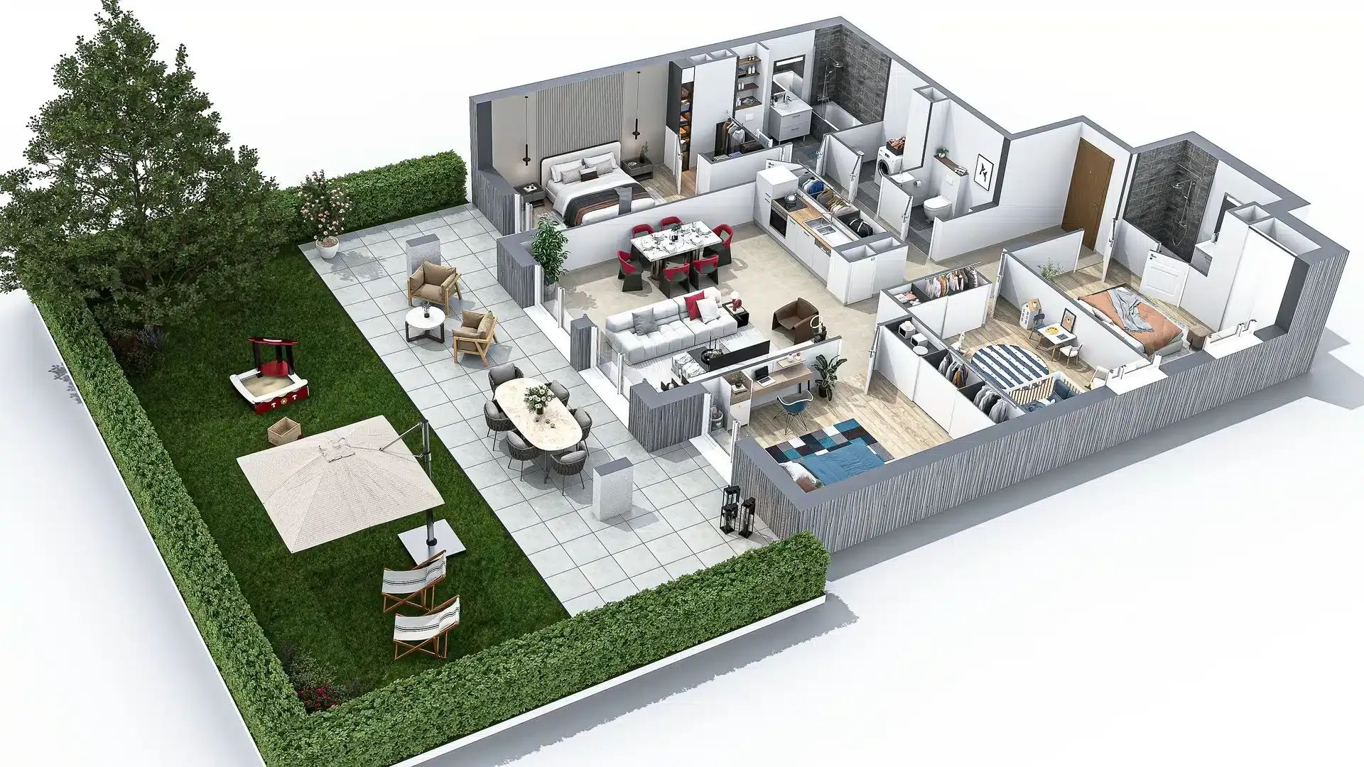 F001 T5 — 14 plans 3D réalisés